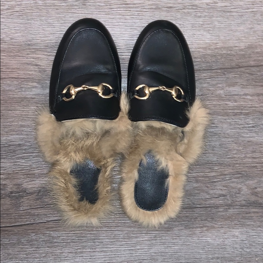 Faux Fur Mules